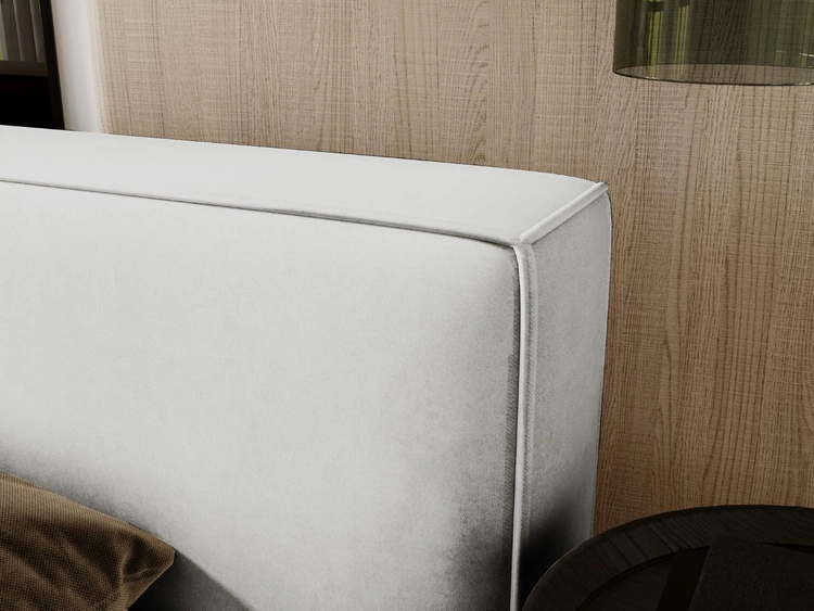 Polsterbett mit Bettkasten und Lattenrost 180x200 Mali Hellgrau