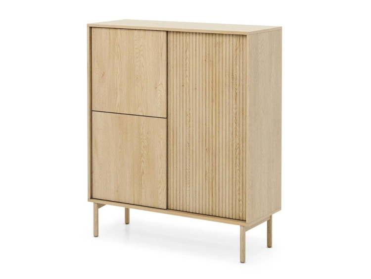 Hochkommode mit drei Türen Gradimento Eiche Cremona
