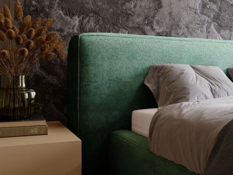 Polsterbett mit Bettkasten und Lattenrost 180x200 Monza Grün