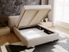Polsterbett mit Bettkasten und Lattenrost 180x200 Monza Hellgrau