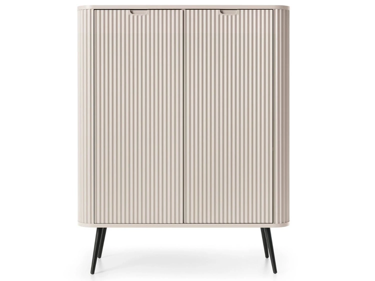 Türkommode Viva Beige auf Schwarzen Beinen