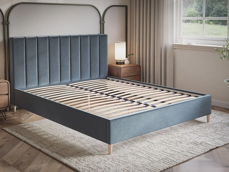 Polsterbett mit Lattenrost 180x200 Snazi Dunkelgrau