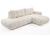 Ecksofa L-Form Rechts mit Schlaffunktion und Bettkasten Sile L Dunkelbeige