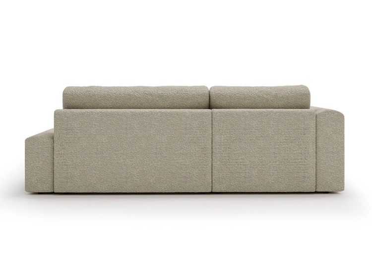 Ecksofa L-Form Links mit Schlaffunktion und Bettkasten Lana Beige