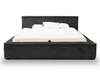 Polsterbett mit Bettkasten und Lattenrost 140x200 Lago Schwarz