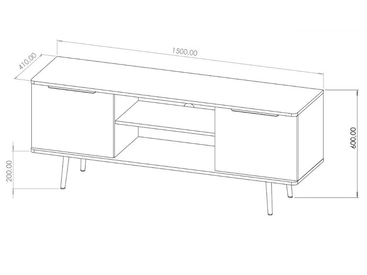 Wohnzimmerset Nemi Schwarzer Graphit Braun
