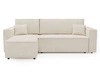 Modernes Ecksofa mit Schlaffunktion und Stauraum Prato Beige