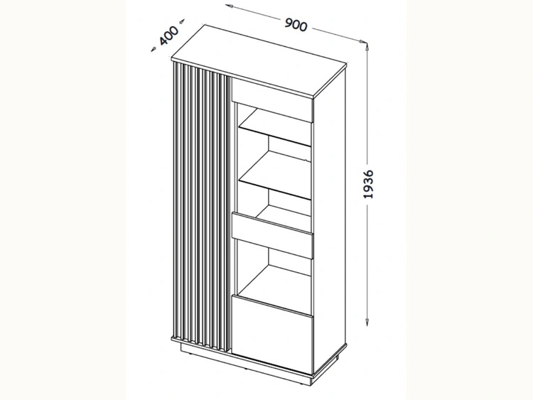 Set industrial Wohnzimmermöbel Lavore Wotan Eiche, Schwarz matt