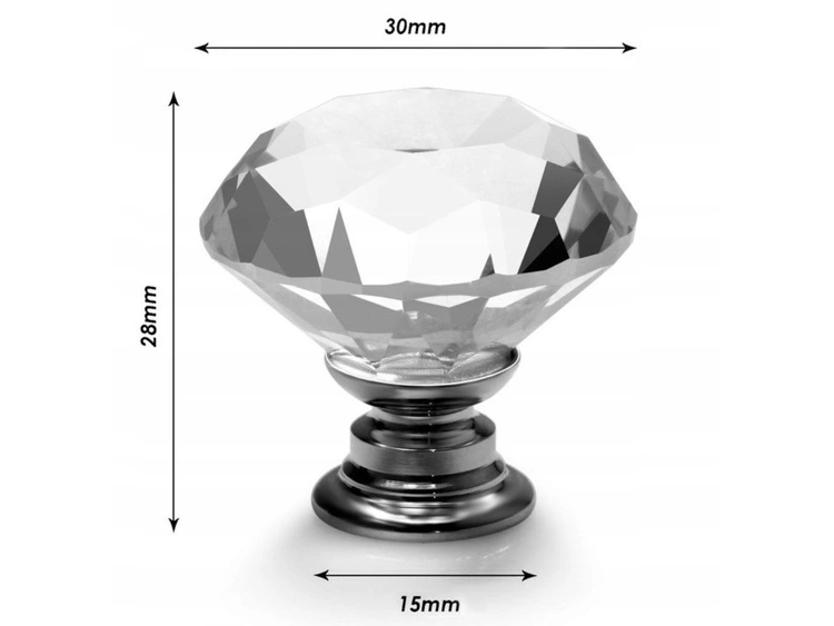 Hängender Nachttisch mit Schublade und Kristallgriff Brisa Weiß Hochglanz