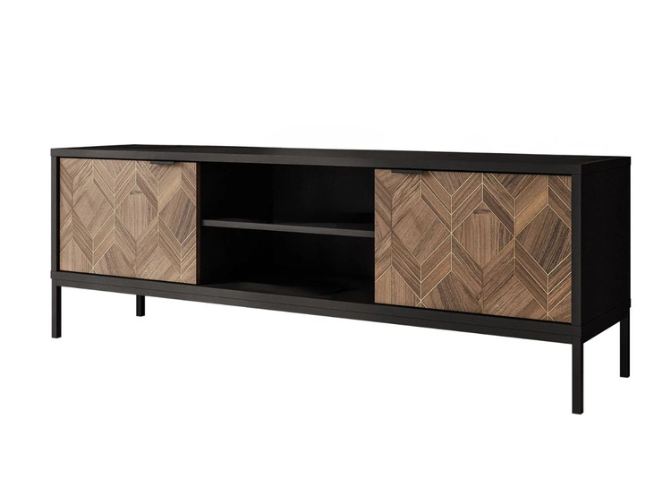 TV-Lowboard mit Türen Tavio Schwarz