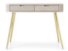 Schminktisch Viva Beige auf Goldenen Beinen