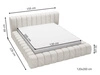 Polsterbett mit Bettkasten und Lattenrost 120x200 Italia Creme