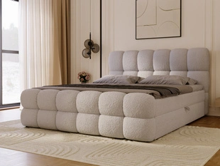 Boxspringbett mit Bettkasten 160x200 Modo Grau