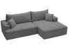 Ecksofa L-Form Rechts mit Schlaffunktion und Bettkasten California Grau