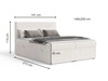 Boxspringbett mit Bettkasten 140X200 Brisa Beige