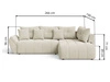 Ecksofa L-Form mit Schlaffunktion und Bettkasten Genoa Beige