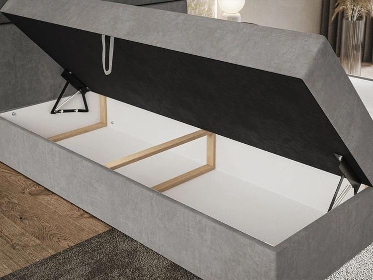 Boxspringbett mit Bettkasten 160x200 Hera Schwarz