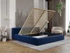 Polsterbett mit Bettkasten und Lattenrost 180x200 Lipari Blau