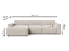 Ecksofa L-Form Rechts Lavia Dunkelgrau