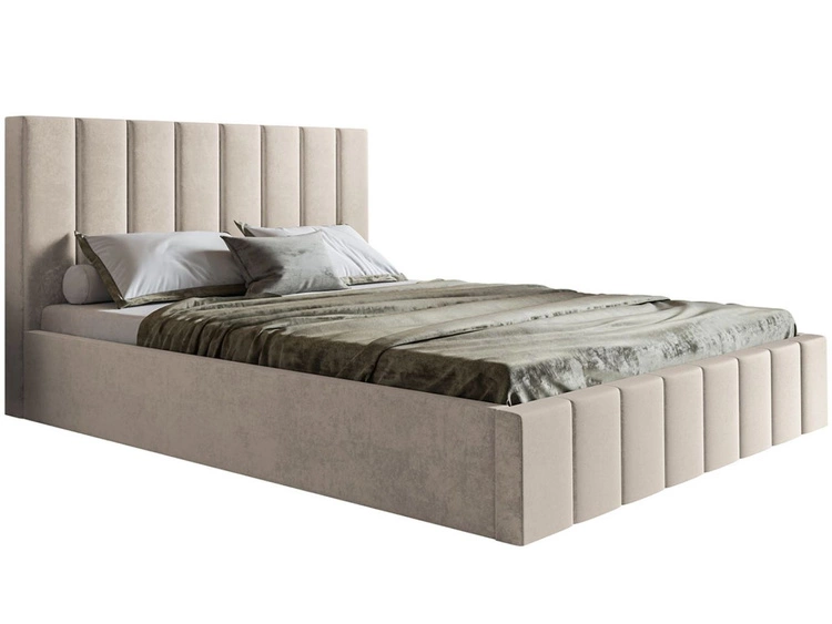 Polsterbett mit Bettkasten und Lattenrost 180x200 Siena Beige