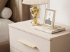 Nachttisch mit zwei Schubladen auf Goldenen Beinen Nuveo Kaschmir