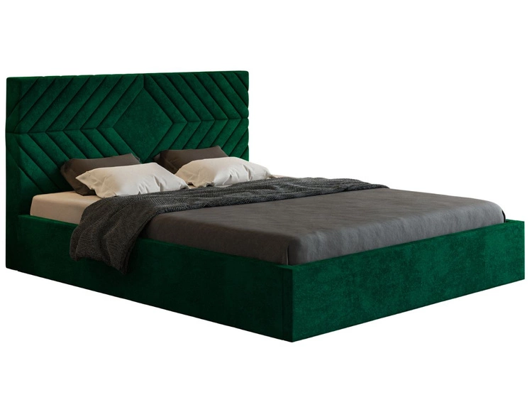 Polsterbett mit Bettkasten und Lattenrost 140x200 Loris Grün
