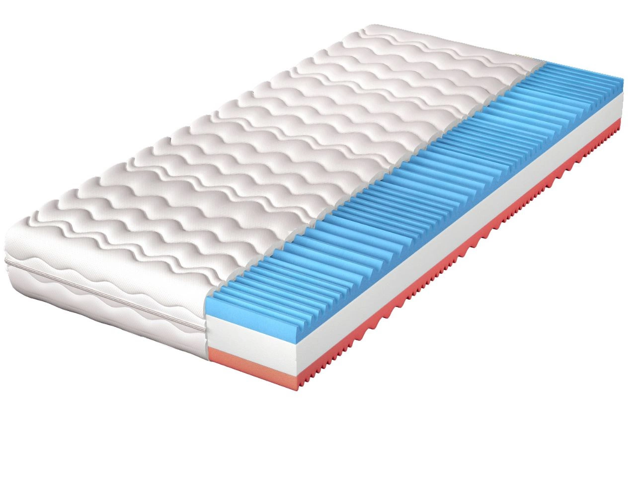 Schaumstoffmatratze mit profiliertem Schaum Nube 200x200