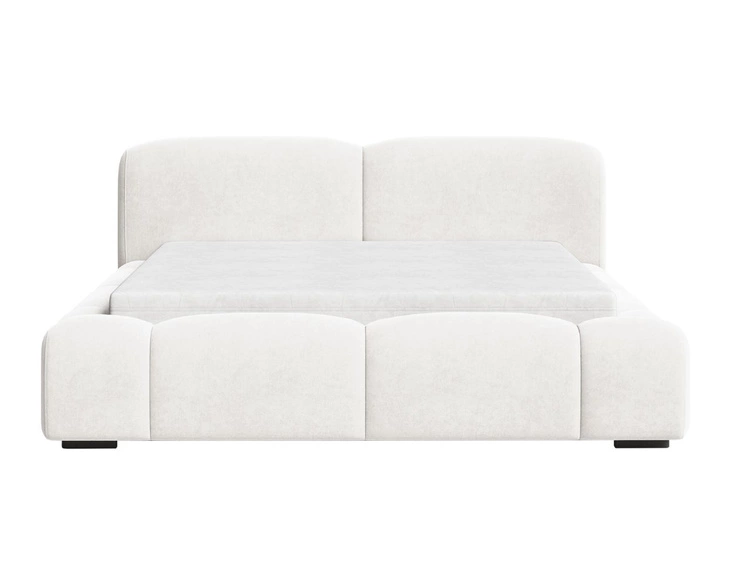 Polsterbett mit Bettkasten und Lattenrost 120x200 Aubi Creme