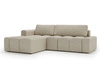 Ecksofa L-Form Links mit Schlaffunktion und Bettkasten Lana Beige