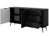 Kommode mit Türen und Schubladen Latina Schwarz