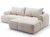 Ecksofa L-Form Rechts mit Schlaffunktion und Bettkasten Bonno Beige
