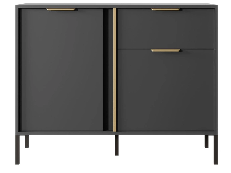 Kommode mit Türen und Schublade Drino Anthrazit