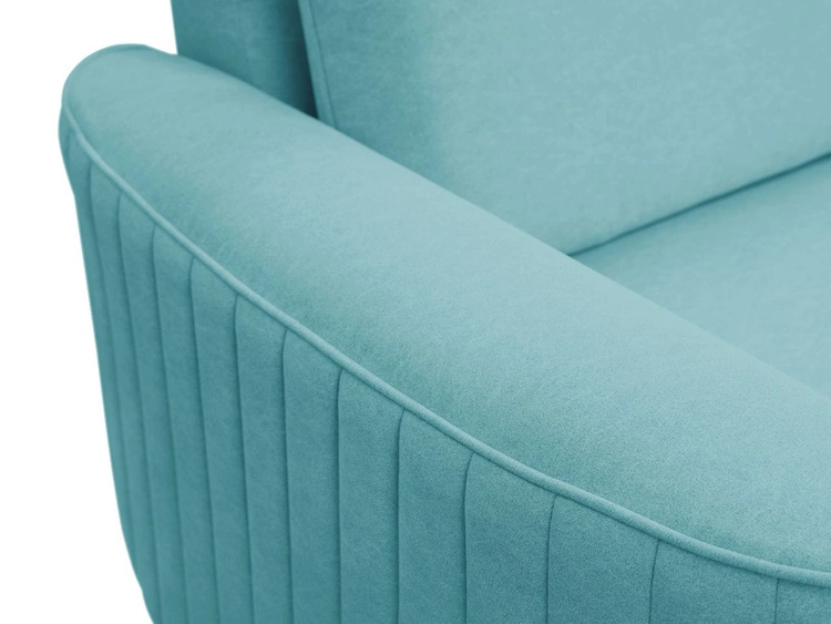 Ecksofa L-Form Links mit Schlaffunktion und Bettkasten Limon Blau