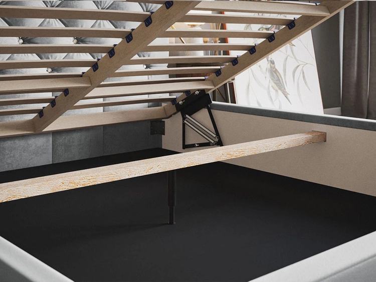 Polsterbett mit Bettkasten und Lattenrost 180x200 Benny Grün