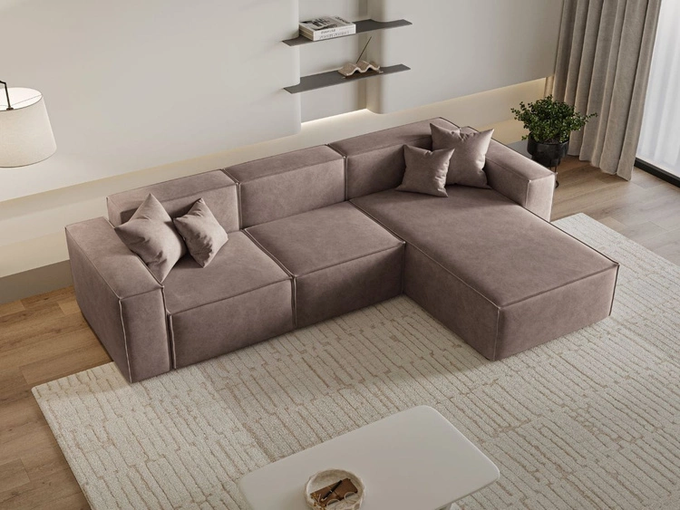 Ecksofa L-Form Rechts Arizona Braun