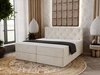 Boxspringbett mit Bettkasten 140x200 Napoli Beige