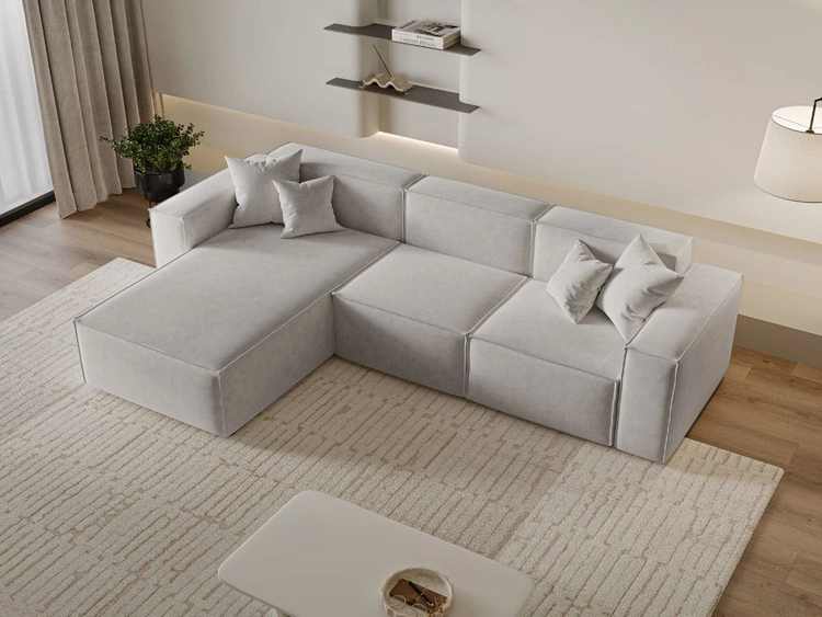 Ecksofa L-Form Links Arizona Grau