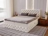 Boxspringbett mit Bettkasten 180x200 Canolo Creme