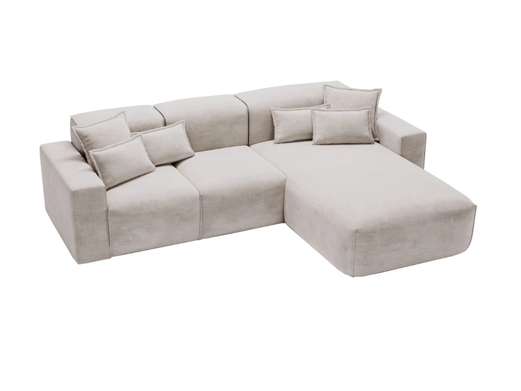 Ecksofa L-Form Rechts Moderne Ecksofa Leni Hellgrau