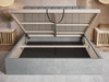 Polsterbett mit Bettkasten und Lattenrost 180x200 Sesto Beige