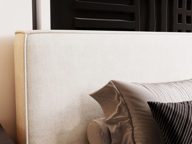 Polsterbett mit Bettkasten und Lattenrost 140x200 Monaco Creme