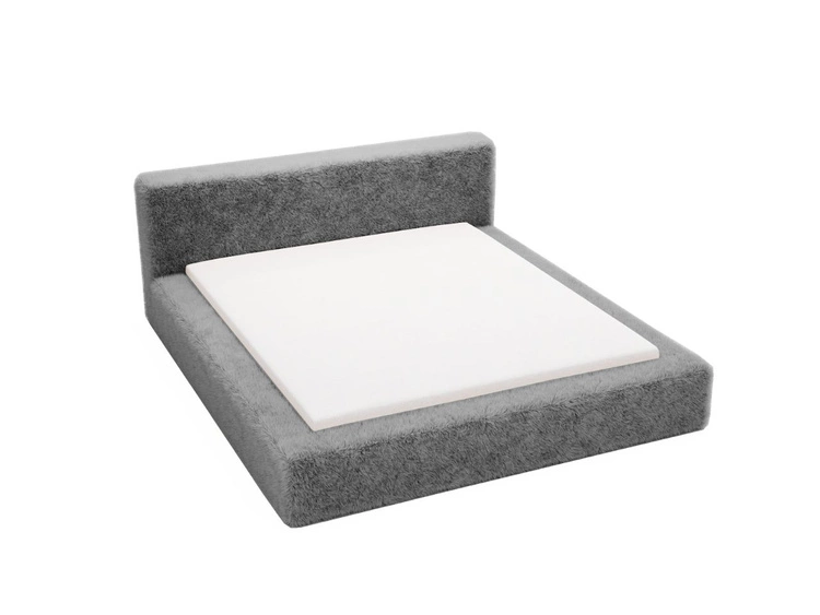 Polsterbett mit Bettkasten und Lattenrost 160x200 Enjoy Grau