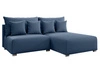 Ecksofa L-Form Rechts mit Schlaffunktion und Bettkasten Ronni Dunkelblau
