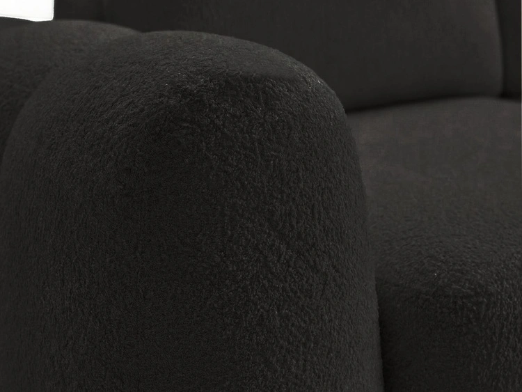 Ecksofa L-Form mit Schlaffunktion und Bettkasten Avelin Links Schwarz