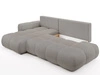 Ecksofa L-Form Links mit Schlaffunktion und Bettkasten Sile L Grau