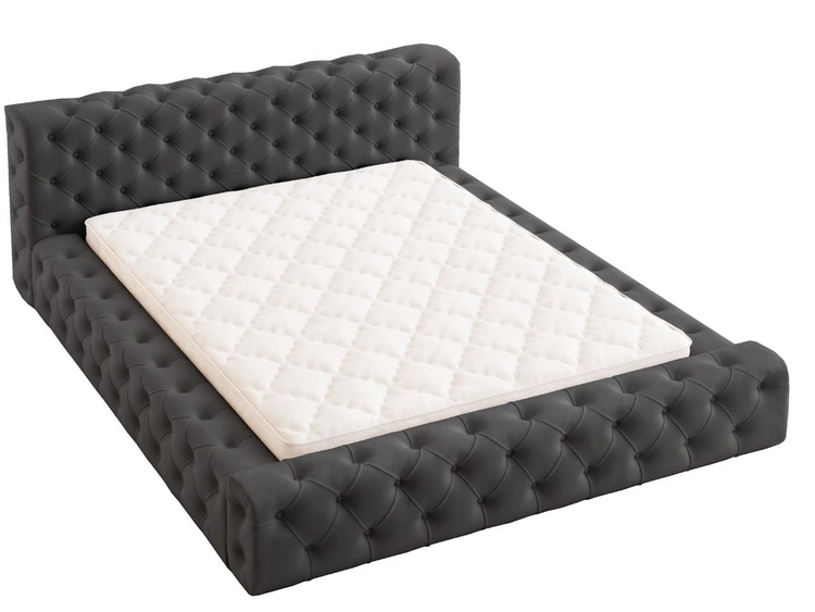 Polsterbett mit Bettkasten und Lattenrost 140x200 Palini Schwarz