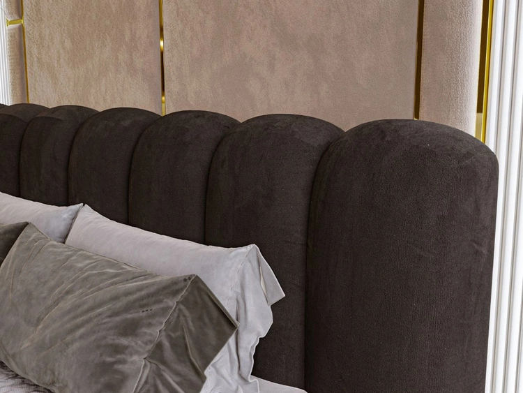 Polsterbett mit Bettkasten und Lattenrost 140x200 Averia Schwarz