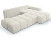 Ecksofa L-Form Rechts mit Schlaffunktion und Bettkasten Sile L Beige