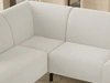 Ecksofa L-Form Links Regento Bouclé-Stoff Weiß 