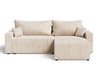 Ecksofa L-Form mit Schlaffunktion und Bettkasten Nivo Beige